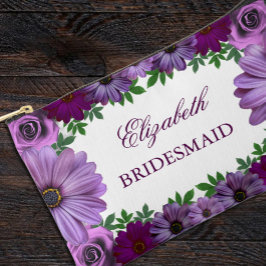 Bolsito Accesorio Pequeño Boda Regal Purple Floral
