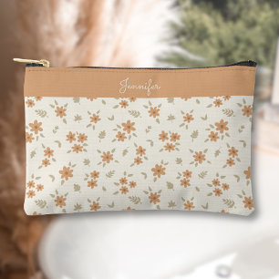 Bolsito Accesorio Pequeño Boho Floral Neutral Ditsy Estampado de Flor Nombre
