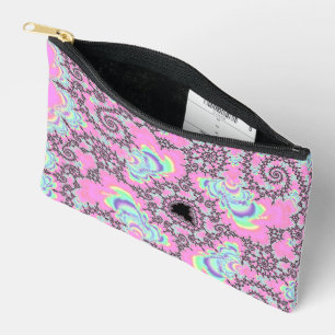 Bolsito Accesorio Pequeño Boho Hippie Unicornio Pastel Mandelbrot Fractal