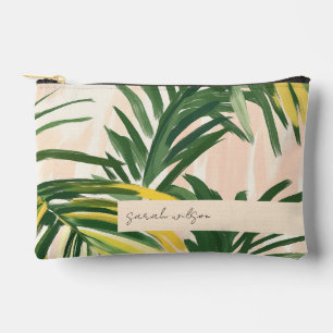 Bolsito Accesorio Pequeño Boho Rubor Green Tropical Palm Leaves Beach