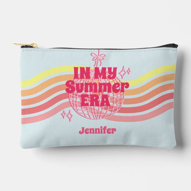 Bolsito Accesorio Pequeño Bola Disco Rosa Retro En Mi Era De Verano (Anverso)