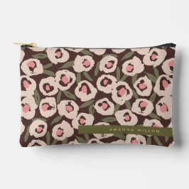 Bolsito Accesorio Pequeño Bold Inky Floral Pattern | Hand-Drawn Botanical