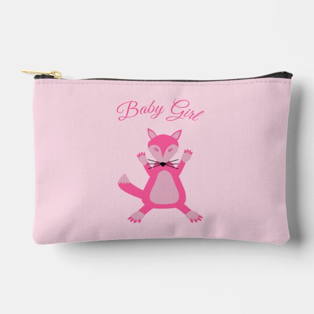 Bolsito Accesorio Pequeño Bonito Bebé Rosa Fox Personalizado (Anverso)