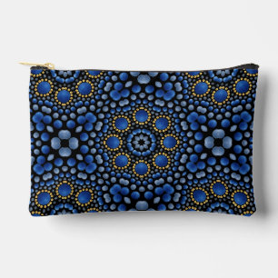 Bolsito Accesorio Pequeño Bonito Girly Blue & Gold Dot Art Mandala Patrón
