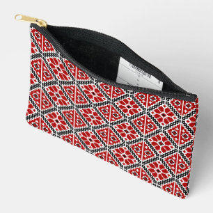 Bolsito Accesorio Pequeño Bordado étnico eslavo, tradicional balcánico