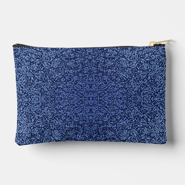 Bolsito Accesorio Pequeño Botanical Pattern in Blue 2 (Reverso )
