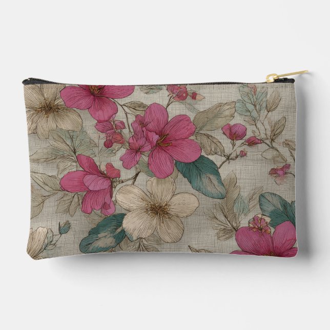 Bolsito Accesorio Pequeño Botánico Beige Suave (Reverso )