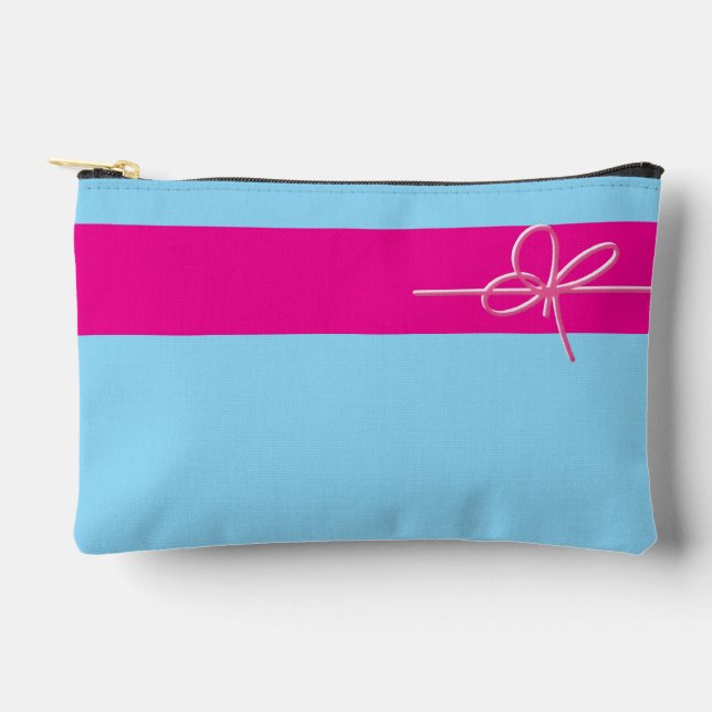 Bolsito Accesorio Pequeño Bow on Pink Small (Anverso)