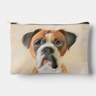 Bolsito Accesorio Pequeño Boxer Dog Fawn Pintura De Perro Sin Recortar Arte 