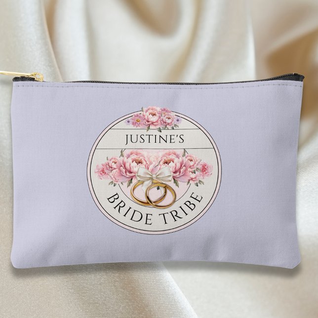 Bolsito Accesorio Pequeño Bride Tribe personalizado púrpura floral (Subido por el creador)