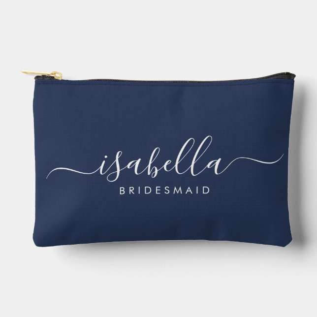 Bolsito Accesorio Pequeño Bridesmaid Gift Midnight Blue (Anverso)