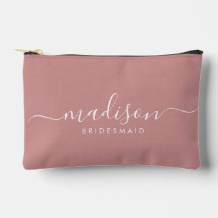 Bolsito Accesorio Pequeño Bridesmaid Moderno Guión Mínimo Polvoriento Rosa