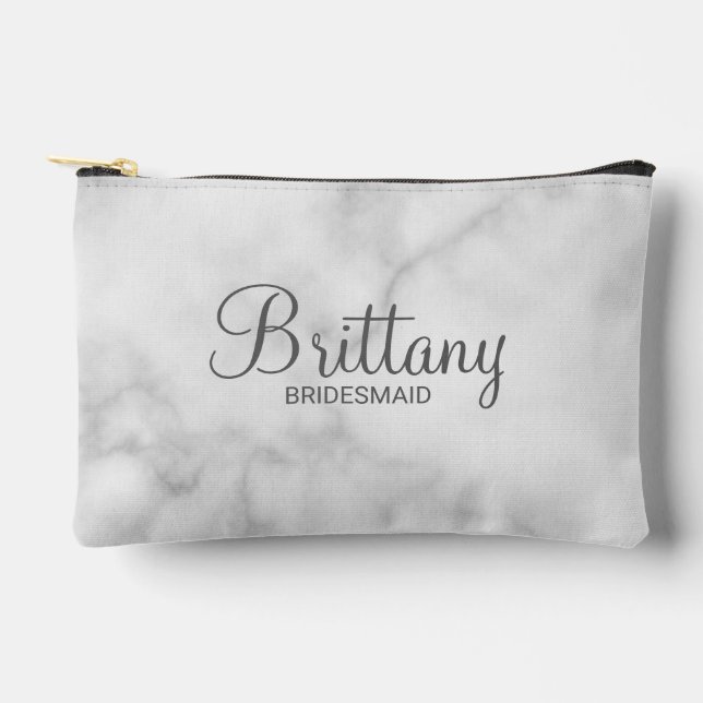 Bolsito Accesorio Pequeño Bridesmaid personalizada de escritura moderna (Anverso)