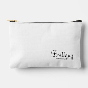Bolsito Accesorio Pequeño Bridesmaid personalizada de escritura moderna