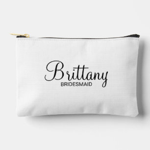 Bolsito Accesorio Pequeño Bridesmaid personalizada de escritura moderna