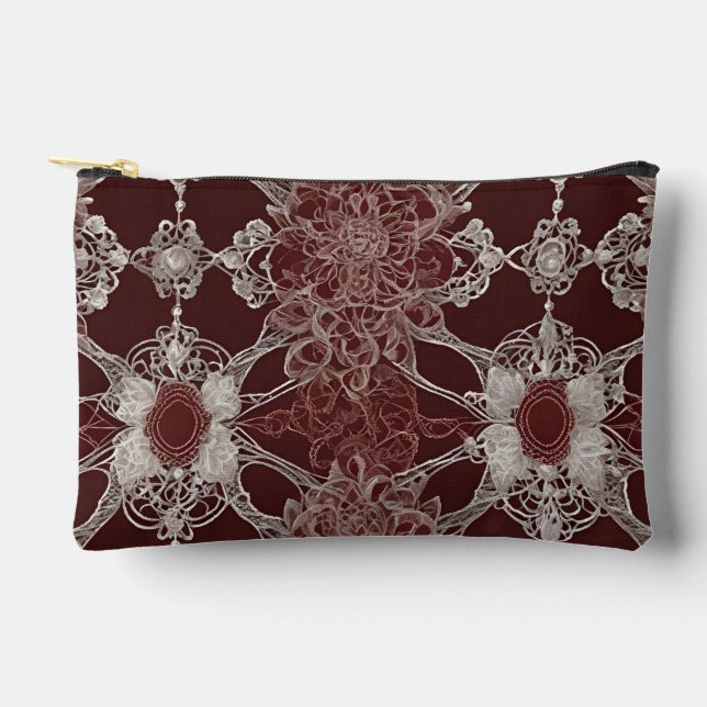 Bolsito Accesorio Pequeño Brown patterns AI art  (Anverso)