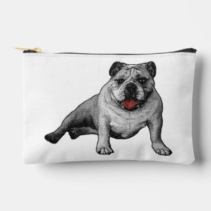 Bolsito Accesorio Pequeño Bulldog con detalles de punto de Manga Rojo