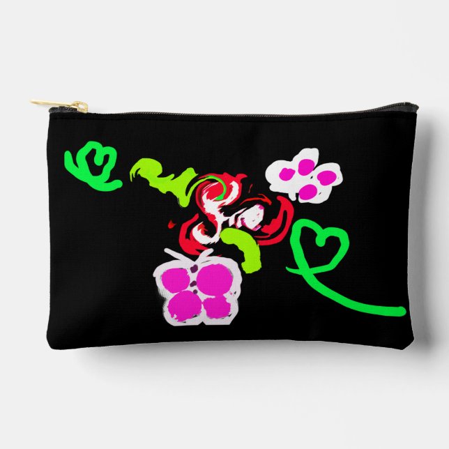 Bolsito Accesorio Pequeño Butterflies and Roses valentine  (Anverso)