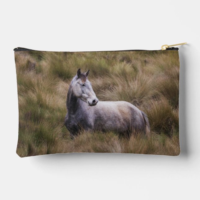 Bolsito Accesorio Pequeño Caballo gris hermoso (Reverso )