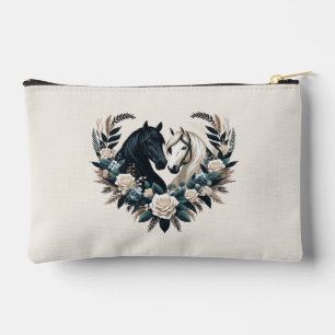 Bolsito Accesorio Pequeño Caballos negros y blancos enamorados