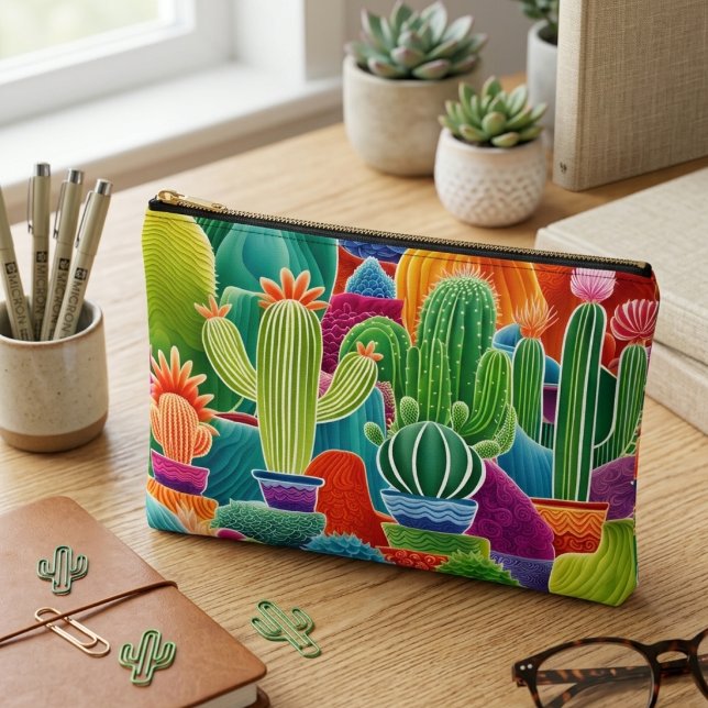 Bolsito Accesorio Pequeño Cactus en maceta abstractos  (Subido por el creador)