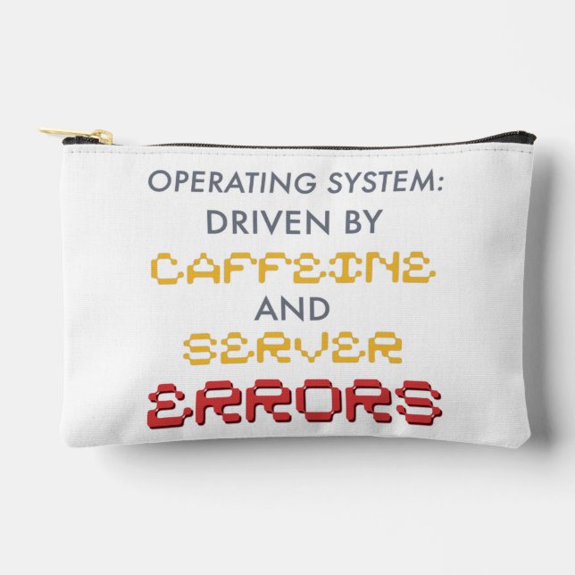Bolsito Accesorio Pequeño Café divertido para programadores y errores del se (Anverso)
