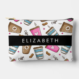 Bolsito Accesorio Pequeño Café, Frijoles para café, corazón, tu nombre