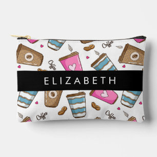 Bolsito Accesorio Pequeño Café, Frijoles para café, corazón, tu nombre