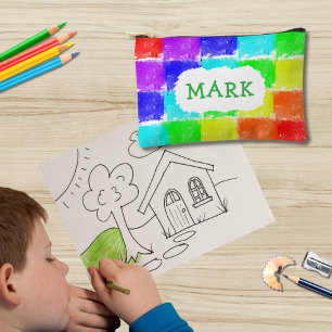 Bolsito Accesorio Pequeño Caja de lápices personalizada para niños con bloqu