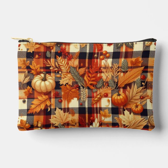 Bolsito Accesorio Pequeño Calabazas hojas de arce de arce de otoño águilas d (Anverso)