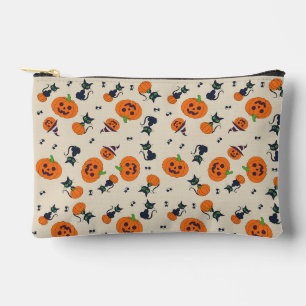 Bolsito Accesorio Pequeño Calabazas y gatos negros lindos de Halloween en te