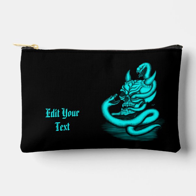 Bolsito Accesorio Pequeño Calavera - Cabeza malvada con serpiente (Anverso)