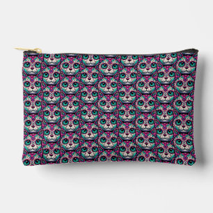 Bolsito Accesorio Pequeño Calavera de azúcar de gato colorida