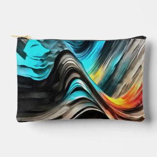 Bolsito Accesorio Pequeño Calidez Fundida Paisaje Abstracto Vívido