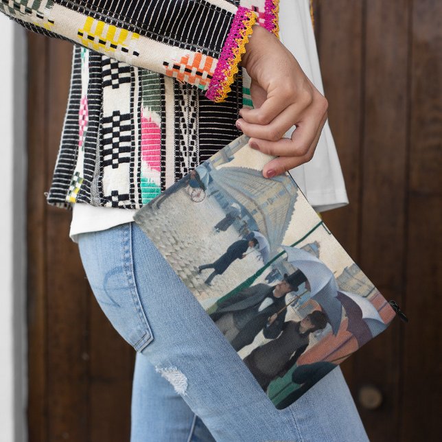 Bolsito Accesorio Pequeño Calle de París; Día de lluvia, por G. Caillebotte, (Subido por el creador)
