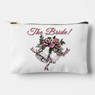 Bolsito Accesorio Pequeño Campanas de boda rosadas La novia