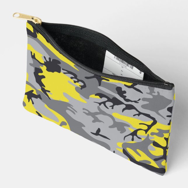 Bolsito Accesorio Pequeño Camuflaje amarillo y gris, ejército, ejército (Abierto)