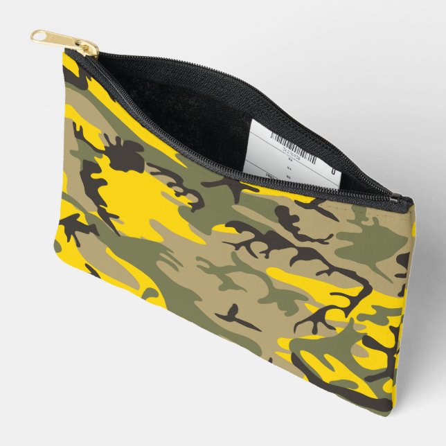 Bolsito Accesorio Pequeño Camuflaje amarillo y verde, ejército, ejército (Abierto)