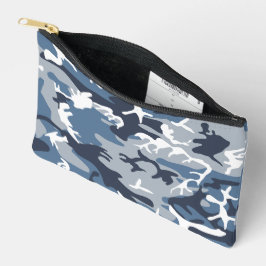 Bolsito Accesorio Pequeño Camuflaje Azul Nieve Invernal, Militar, Ejército