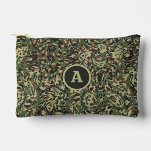 Bolsito Accesorio Pequeño Camuflaje Verde Personalizado de Moda Letra