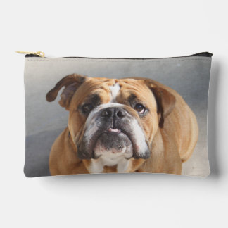Bolsito Accesorio Pequeño Cara de bulldog - Bulldog inglés, marrón