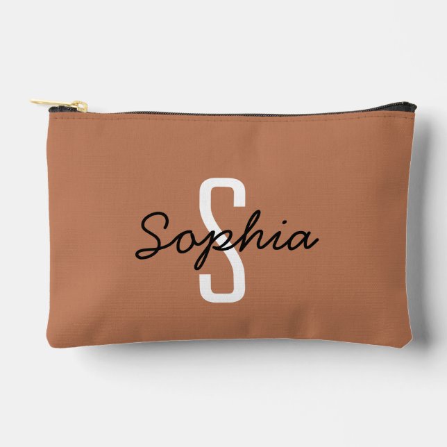 Bolsito Accesorio Pequeño Caramelo de nombre personalizado de caligrafía mon (Anverso)