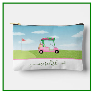 Bolsito Accesorio Pequeño Carro de golf rosa divertido Nombre personalizado 
