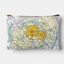 Bolsito Accesorio Pequeño Carta de ruta aérea de Dallas - Ft. Worth