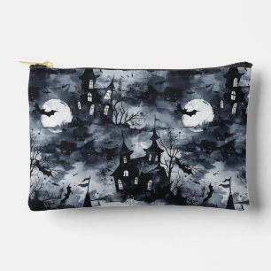 Bolsito Accesorio Pequeño Castillo de Halloween con luna y murciélagos gótic