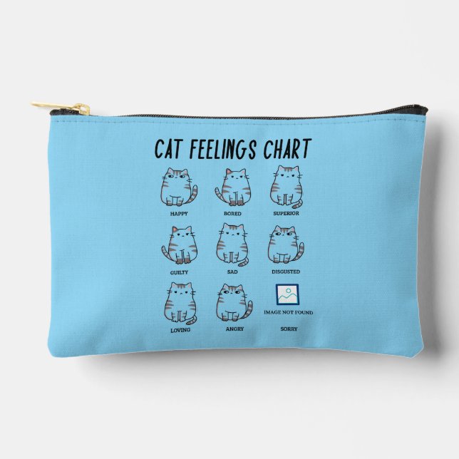 Bolsito Accesorio Pequeño Cat Feelings Chart (Anverso)