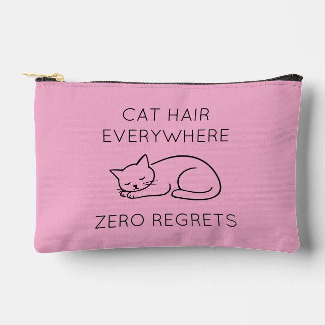 Bolsito Accesorio Pequeño Cat hair everywhere zero regrets (Anverso)