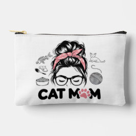 Bolsito Accesorio Pequeño "Cat Mom" Funny Cute Cat Lover Women