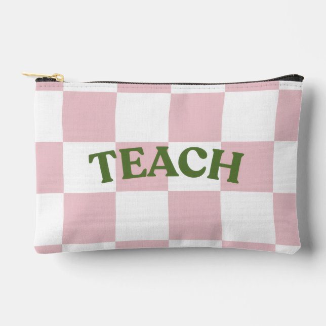Bolsito Accesorio Pequeño Checkered Teach Pouch (Anverso)
