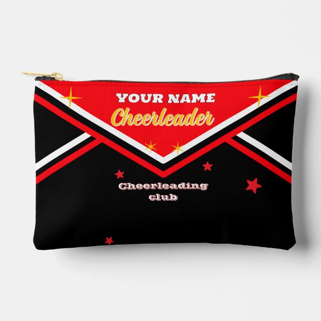 Bolsito Accesorio Pequeño cheerleader bag, personalize red, white & black du (Anverso)